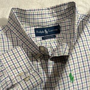 Vintage Polo Ralph Lauren Shirt Mens 17 34/35‎ Oxford Button Up Color Pony